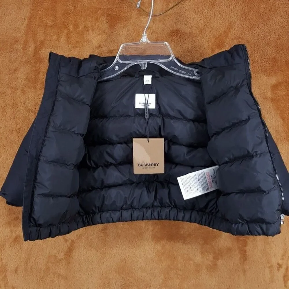 BABY BURBERRY Unisex Bear Down Puffer Jacket Size 18M Baby In Black Coat $580